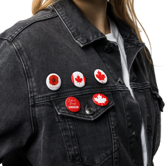 1.25" Canada Pins, Badges, Proudly Canadian