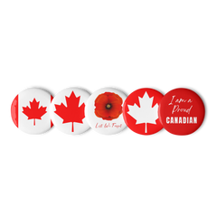 1.25" Canada Pins, Badges, Proudly Canadian