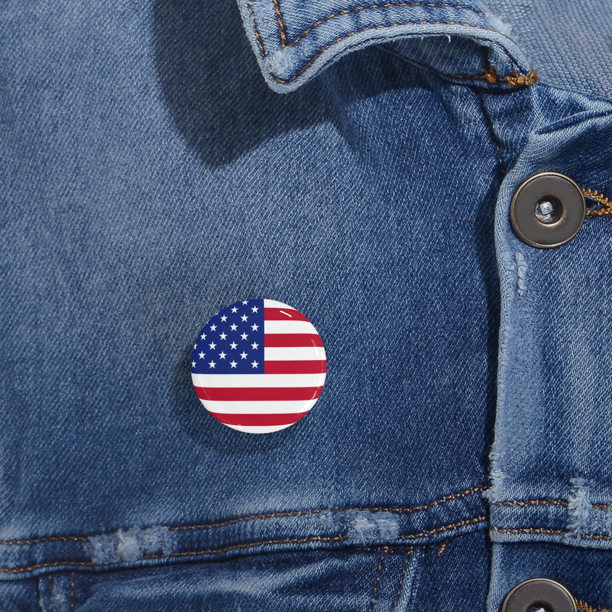 USA Flag Pin | Star Spangled Banner Pin |  Stars and Stripes | Old Glory | Badge Pin | Independence Day Day Pinback Button | 2024