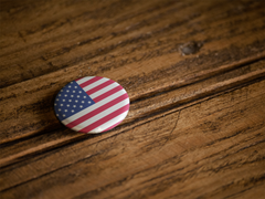 USA Flag Pin | Star Spangled Banner Pin |  Stars and Stripes | Old Glory | Badge Pin | Independence Day Day Pinback Button | 2024