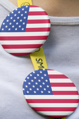 USA Flag Pin | Star Spangled Banner Pin |  Stars and Stripes | Old Glory | Badge Pin | Independence Day Day Pinback Button | 2024