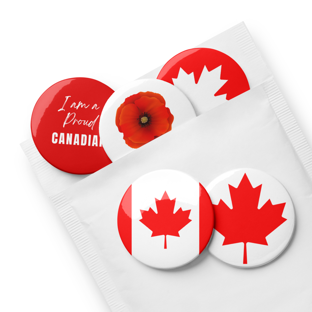 2.25" Canada Pins, Badges, I am a Proud Canadian